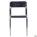 Askona chair, chrome frame, black PVC