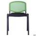 Prizma Web chair, black frame, black mesh seat / lime mesh back