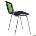 Стул Призма Веб хром сиденье Сетка черная / спинка Сетка салатовая