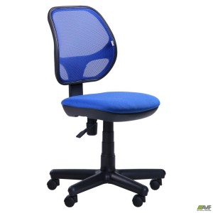Chat chair, A-21 seat / blue mesh back