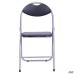 Joker chair, aluminum frame, black faux leather