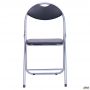 Joker chair, aluminum frame, black faux leather