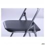 Joker chair, aluminum frame, black faux leather