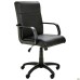 Favorite plastic executive chair, black faux leather