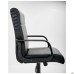 Favorite plastic executive chair, black faux leather