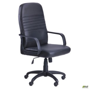 Chintsia plastic chair, black faux leather Chintsia plastic chair, black faux leather