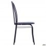 Caesar chair, black frame, black faux leather