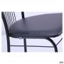 Caesar chair, black frame, black faux leather
