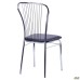 Caesar chair, chrome frame, black faux leather