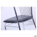 Caesar chair, chrome frame, black faux leather