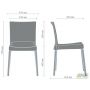 Corsica chair, aluminum frame, plastic, green