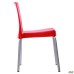Corsica chair, aluminum frame, plastic, red