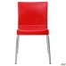Corsica chair, aluminum frame, plastic, red