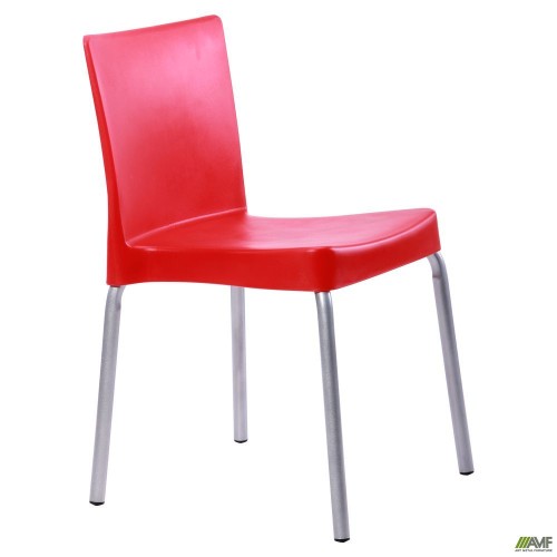 Corsica chair, aluminum frame, plastic, red