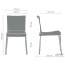 Corsica chair, aluminum frame, plastic, red
