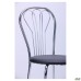 Vanessa chair, chrome, black PVC faux leather