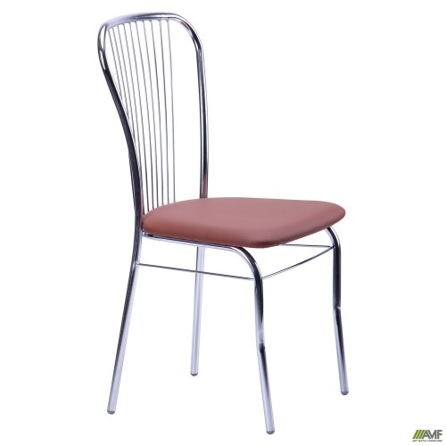 Caesar chair, chrome frame, Naples N-04 upholstery