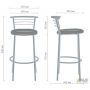 Markos hoker chair, chrome, Naples N-17