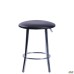 Stool Talli chrome, black faux leather