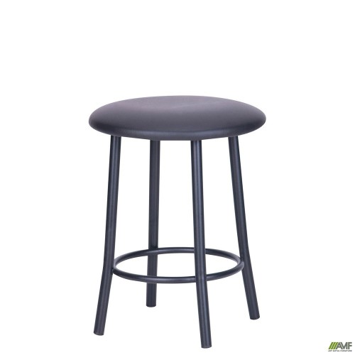Stool Talli black, black faux leather