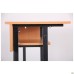 Student double desk with shelf, growth group 6 (1200x500x750mm), beech