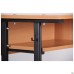 Student double desk with shelf, growth group 6 (1200x500x750mm), beech