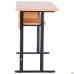 Student double desk with shelf, growth group 6 (1200x500x750mm), beech