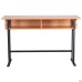 Student double desk with shelf, growth group 6 (1200x500x750mm), beech