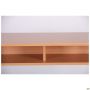 Student double desk with shelf, growth group 6 (1200x500x750mm), beech