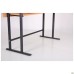 Student double desk with shelf, growth group 6 (1200x500x750mm), beech