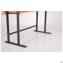 Student double desk with shelf, growth group 6 (1200x500x750mm), beech