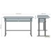 Student double desk with shelf, growth group 6 (1200x500x750mm), beech