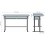 Student double desk with shelf, growth group 6 (1200x500x750mm), beech