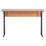 Auditorium double desk without shelf, growth group 6 (1200x500x760mm), beech