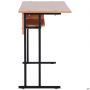 Auditorium double desk with shelf, growth group 6 (1200x500x760mm), beech