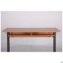 Auditorium double desk with shelf, growth group 6 (1200x500x760mm), beech