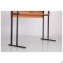 Auditorium double desk with shelf, growth group 6 (1200x500x760mm), beech