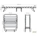 Classic folding bed, aluminum, without mattress, 1900x800