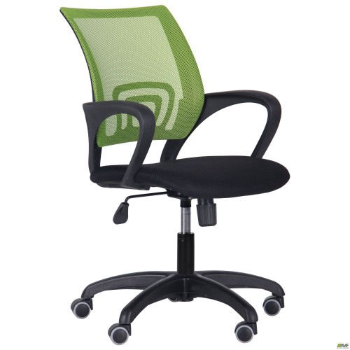 Web chair, black seat/light-green mesh back
