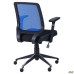Online Alum Chair, black mesh seat / blue mesh back