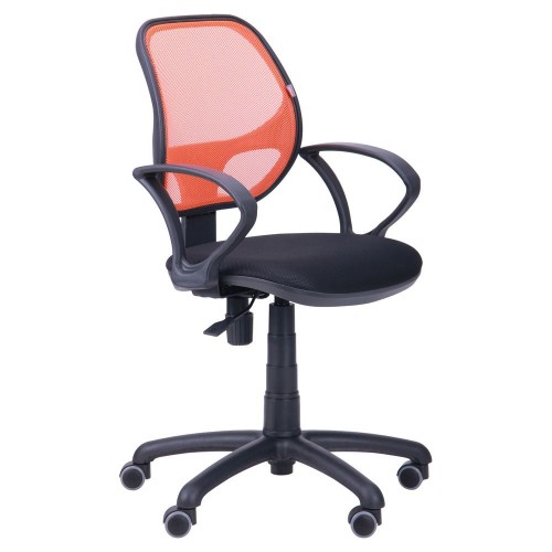 Bite/AMF-4 chair, black mesh seat / orange mesh back