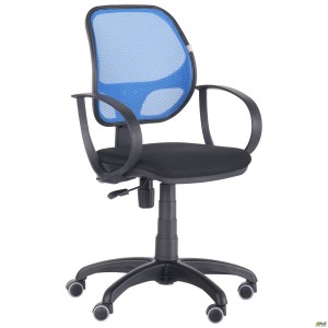 Bit/AMF-8 chair, black mesh seat / blue mesh back
