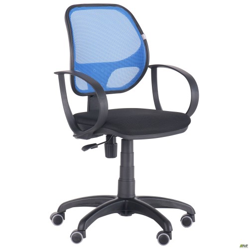 Bit/AMF-8 chair, black mesh seat / blue mesh back
