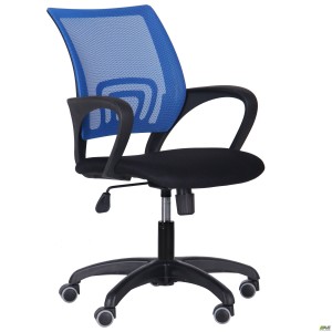 Web chair, black seat/blue mesh back