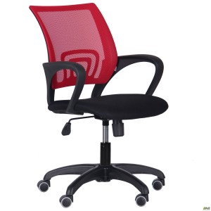 Web chair, black seat/red mesh back