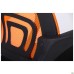 Web chair, black seat/orange mesh back