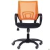 Web chair, black seat/orange mesh back