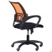 Web chair, black seat/orange mesh back