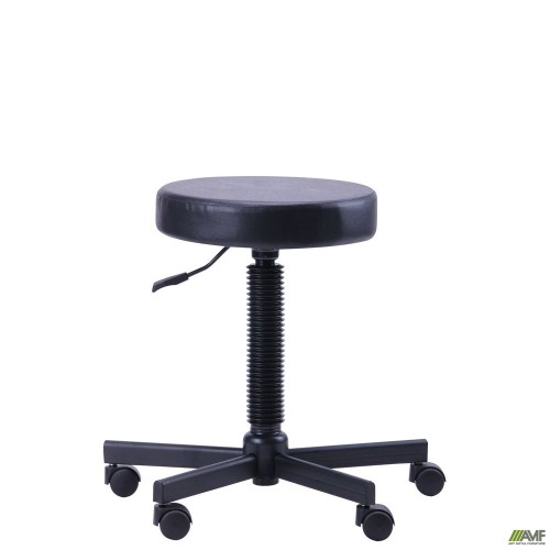 Gras stool on casters black