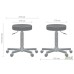 Gras stool on casters Napoli N-20